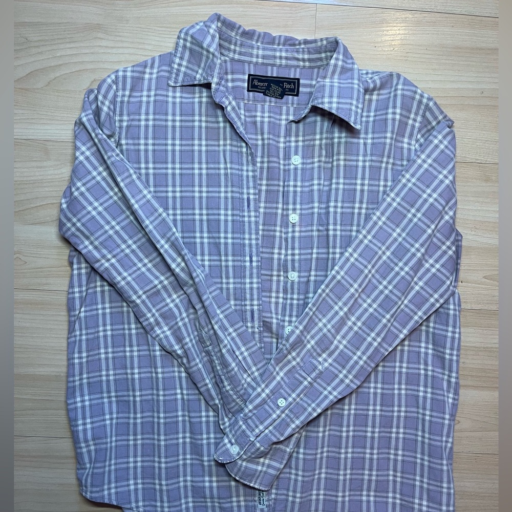 Abercrombie & Fitch Purple Plaid Shirt